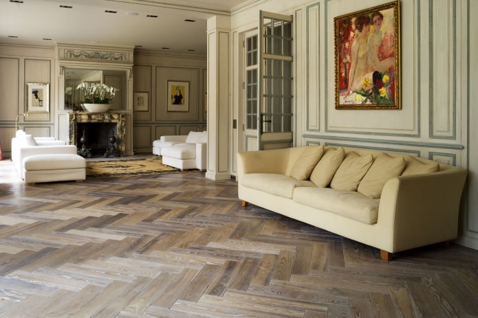Parquet na sala de estar