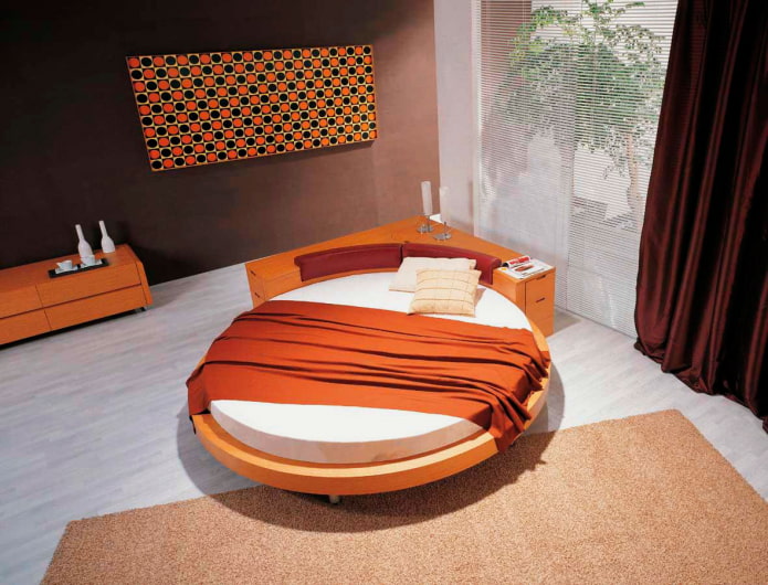 Cama flutuante redonda