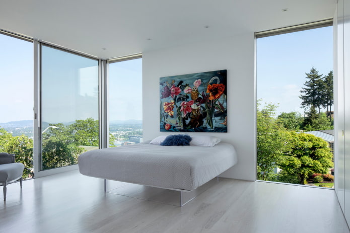 cama com efeito de flutuar no ar