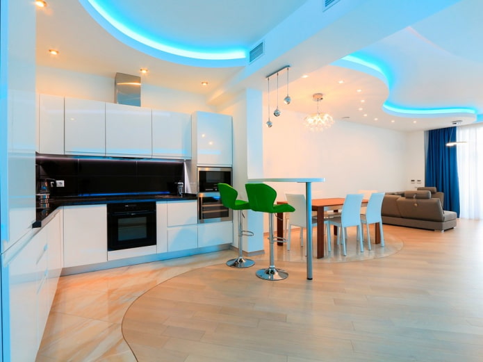 estrutura flutuante em estilo moderno