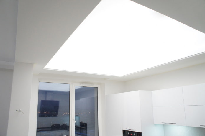 estrutura flutuante com inserção difusora de luz