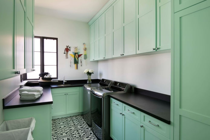 cozinha verde pastel