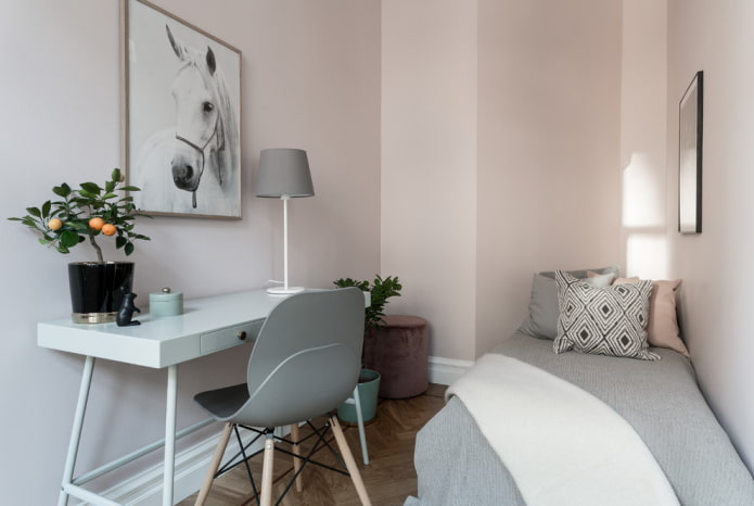 paredes rosa pastel no quarto infantil