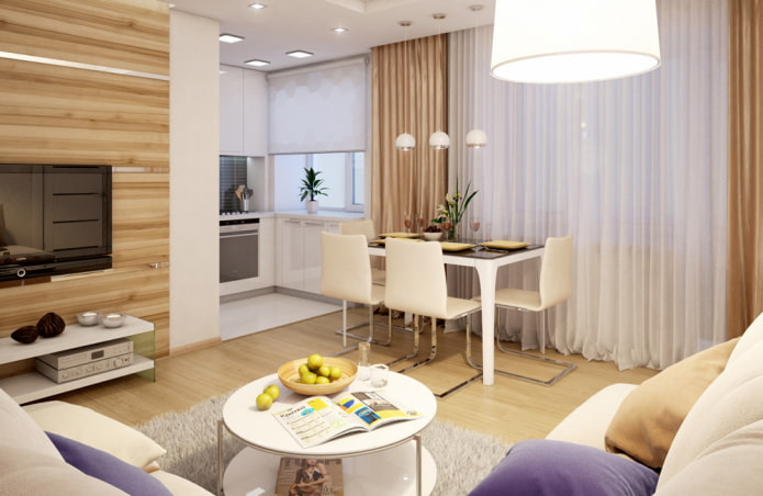 reforma de um apartamento de dois cômodos em um edifício Khrushchev
