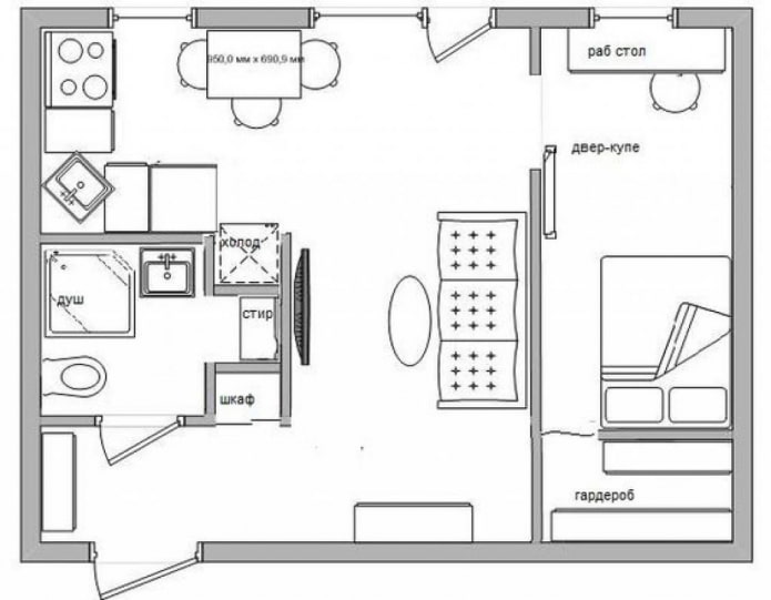 reforma de um apartamento em Khrushchevka