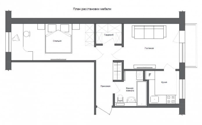 redesenvolvimento de um apartamento em Khrushchevka
