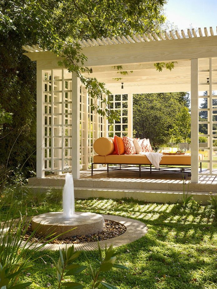 gazebo com espreguiçadeira