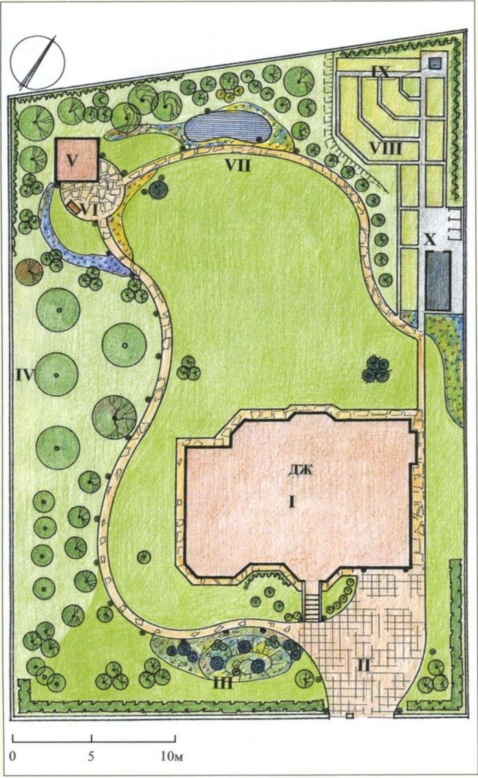plano de lote com formato irregular
