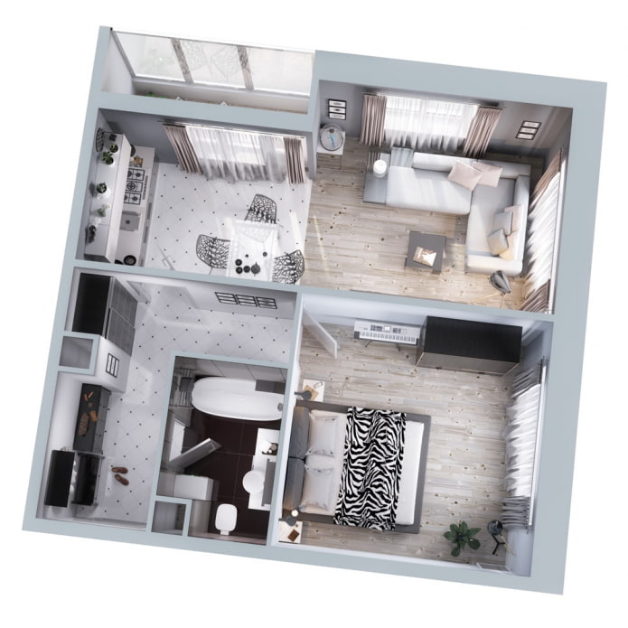 Apartamento de dois quartos
