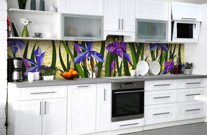 flores de avental de cozinha