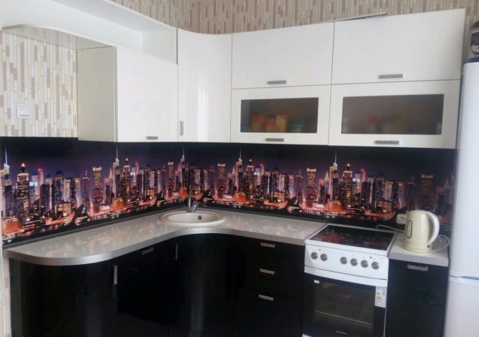 paisagem urbana em um avental