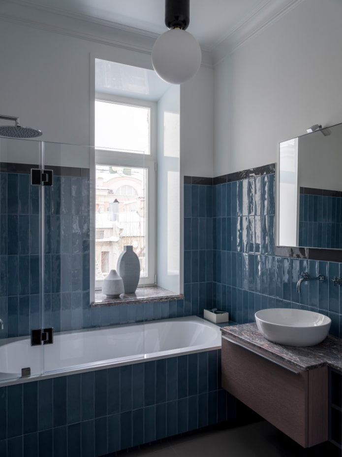 Metade do quarto é pintada