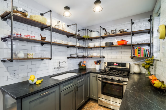 cozinha no estilo loft