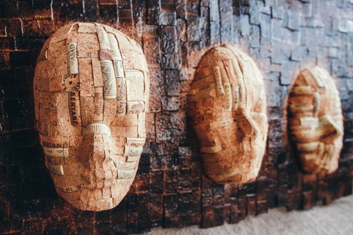 faces de painéis feitas de cortiça