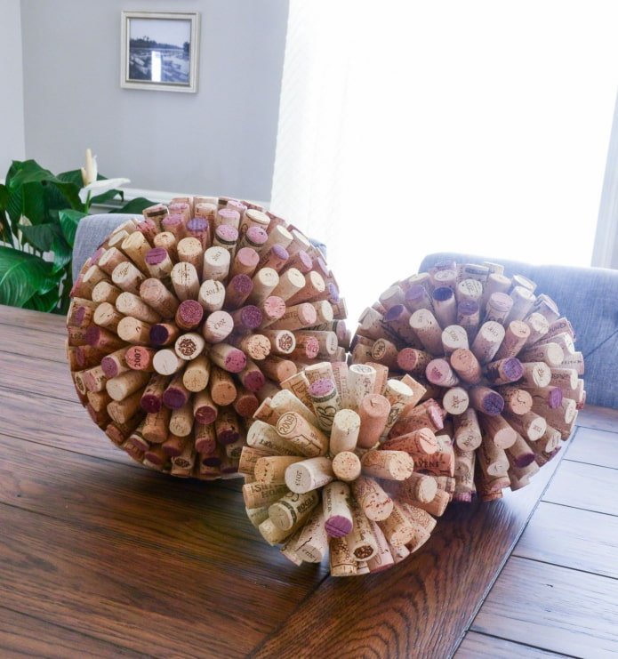 bolas decorativas de rolhas