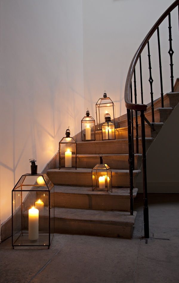 design de escada com iluminação de fundo
