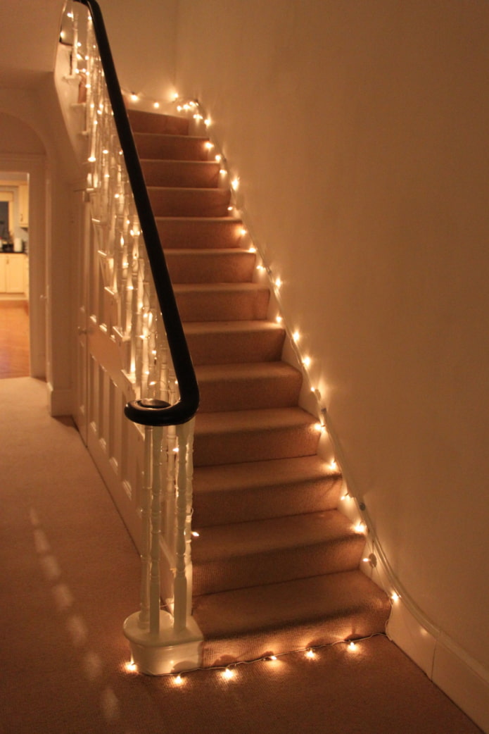 design de escada com iluminação