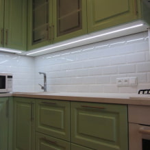 Iluminação na cozinha sob os armários: as nuances da escolha e instruções passo a passo-2