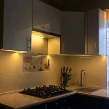 Iluminação na cozinha sob os armários: as nuances de escolha e instruções passo a passo-4