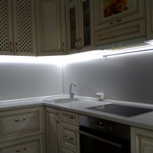 Iluminação sob o armário da cozinha: nuances de seleção e instruções passo a passo-8