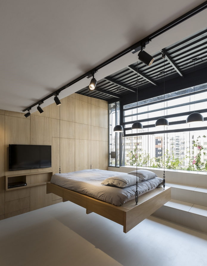 cama suspensa no interior