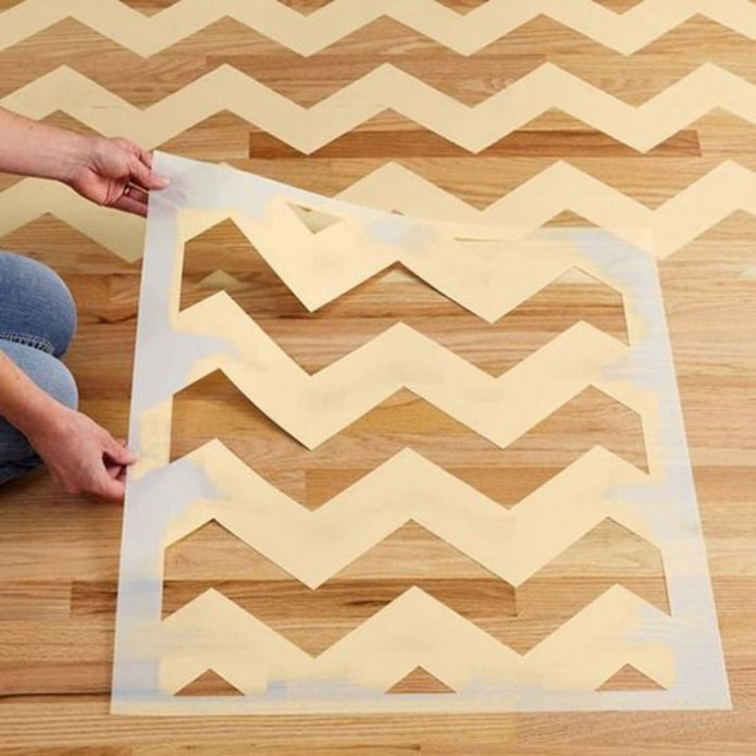 Estêncil para pintura de pisos