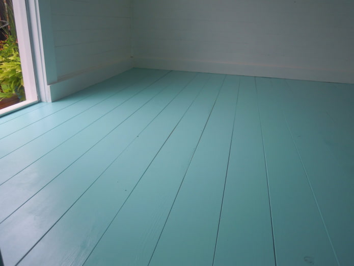 piso de madeira pintado