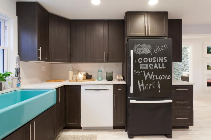 refrigerador com superfície de giz