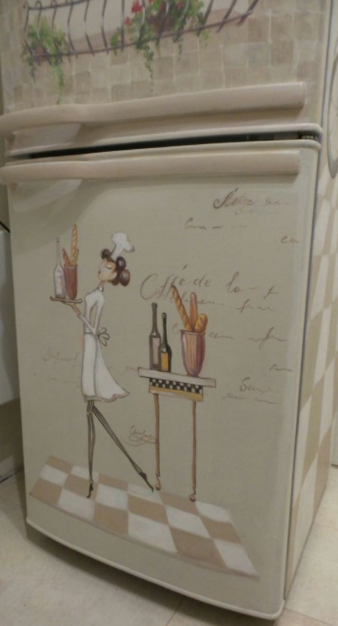 bela decoupage de geladeira