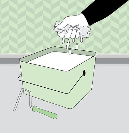 preparando o rolo