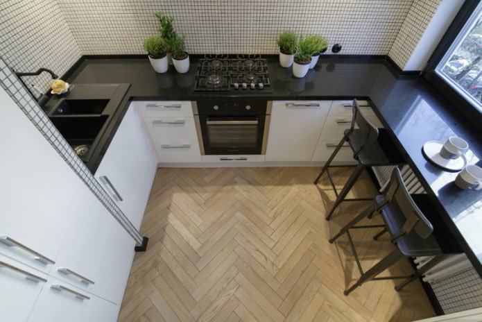 piso da cozinha