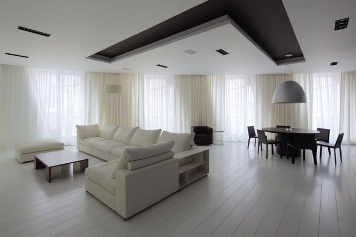 construção de gesso cartonado no estilo minimalista