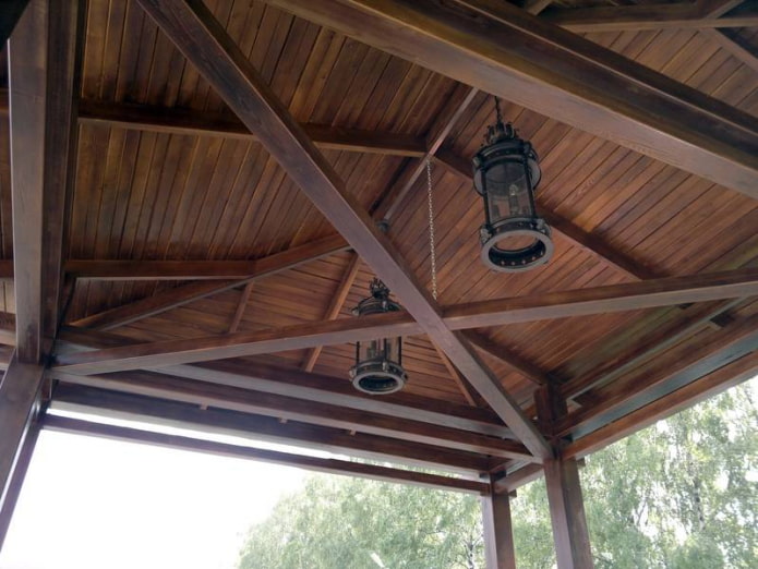 forro no design do gazebo