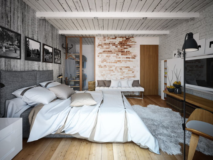 painéis de teto no estilo loft