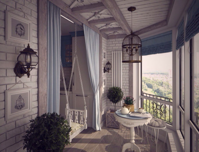 teto de loggia em estilo provençal