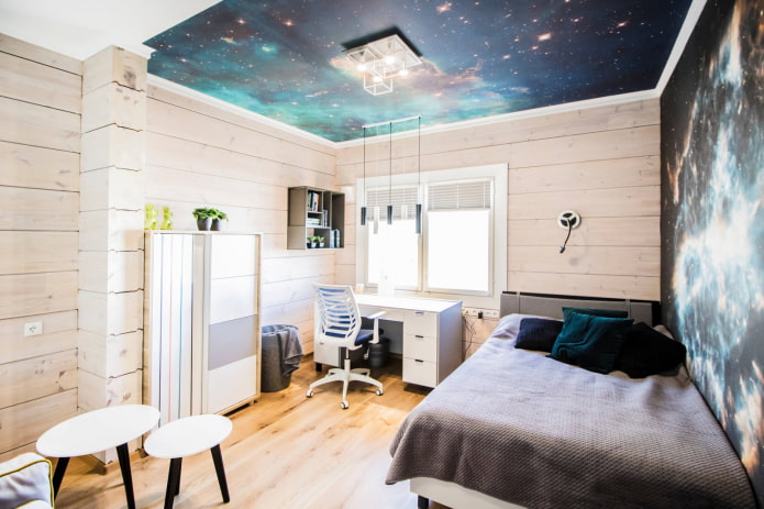 design de teto em quarto de adolescente