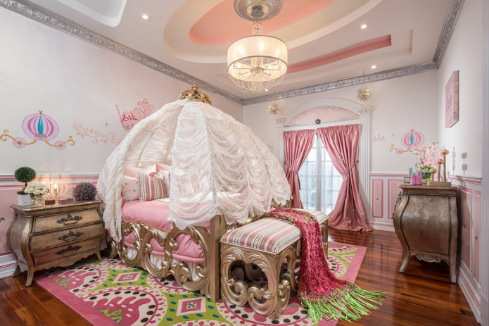 design de teto para quarto de menina