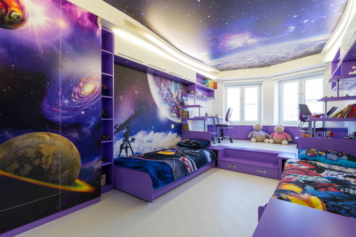 espaço no teto do quarto da criança