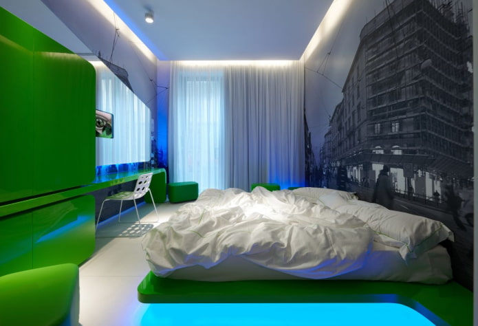 teto flutuante no quarto