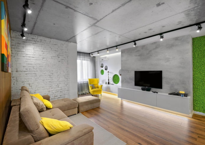 sala de estar em estilo loft