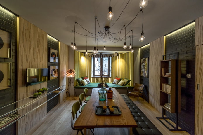 lustre em estilo loft