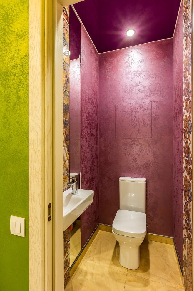 Gesso decorativo veneziano no banheiro