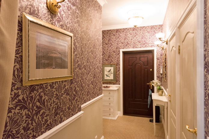 decoração do corredor em estilo clássico