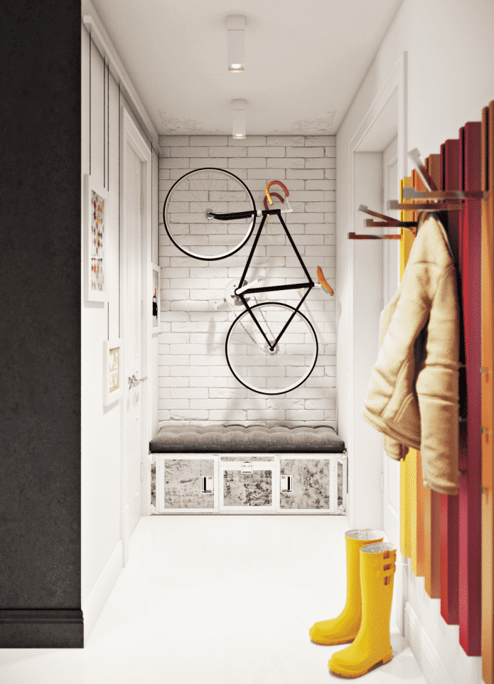 Design de interiores de corredor escandinavo