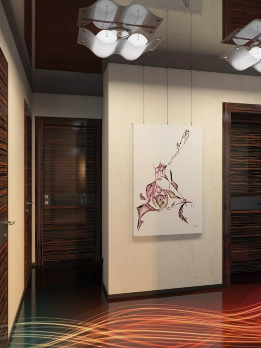 design de corredor em estilo high-tech