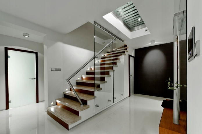 design de corredor em estilo high-tech