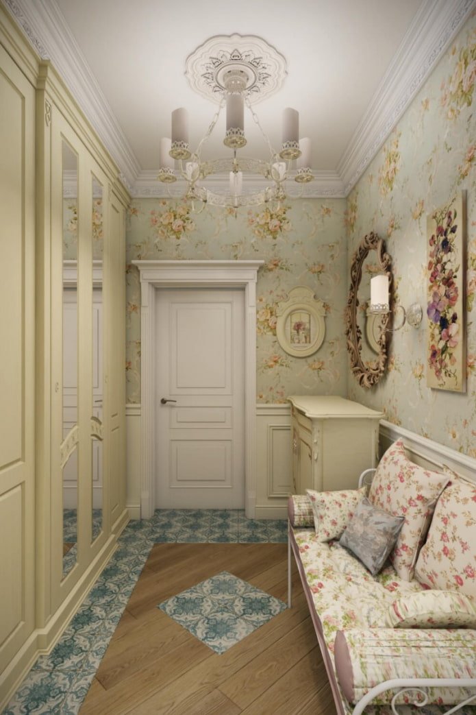 interior do corredor no estilo provençal