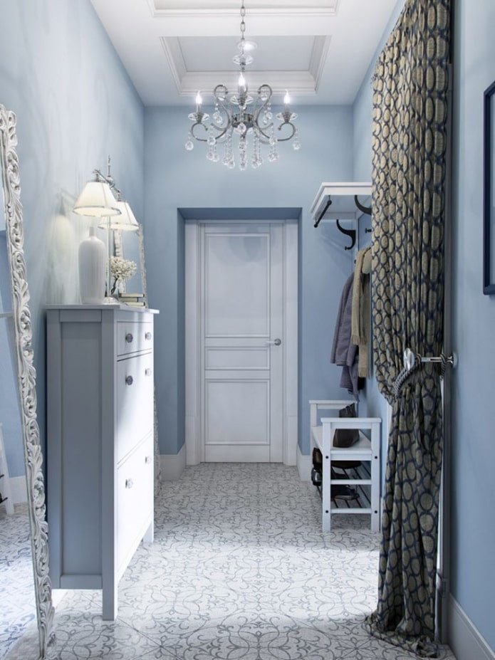 design de interiores de corredor em estilo provençal