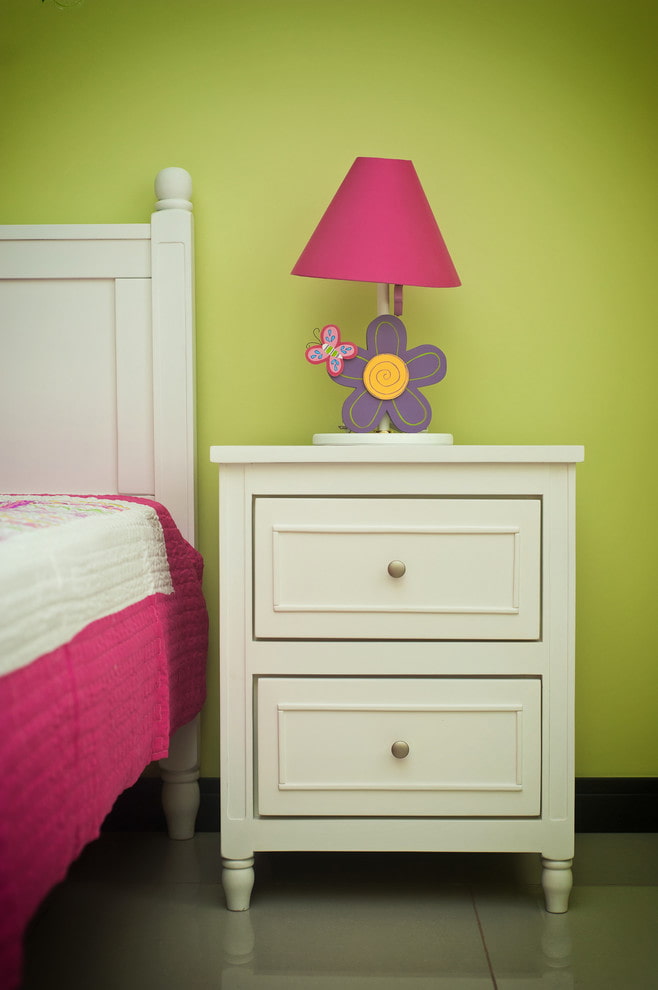Mesa de cabeceira infantil branca