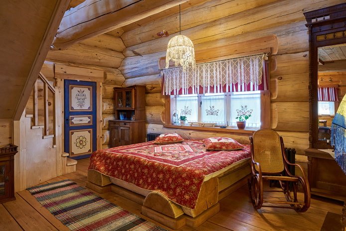 quarto em uma izba russa